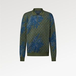 Monogram Long-Sleeved Knitted Polo